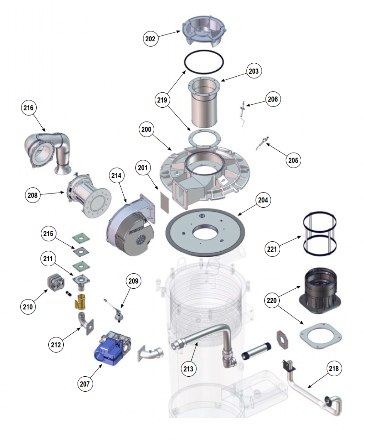 SVF - 725 Combustion, Condensate Drawing